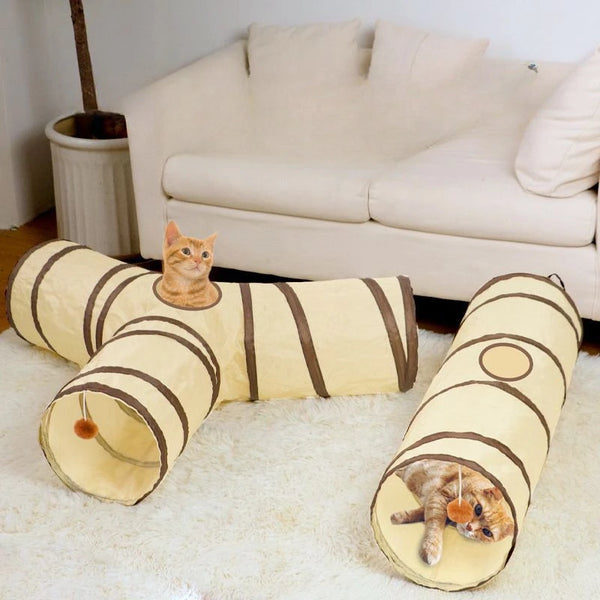 Zoomies Tunnel — opvouwbare kattentunnel met crinkle-geluid — afbeelding 1